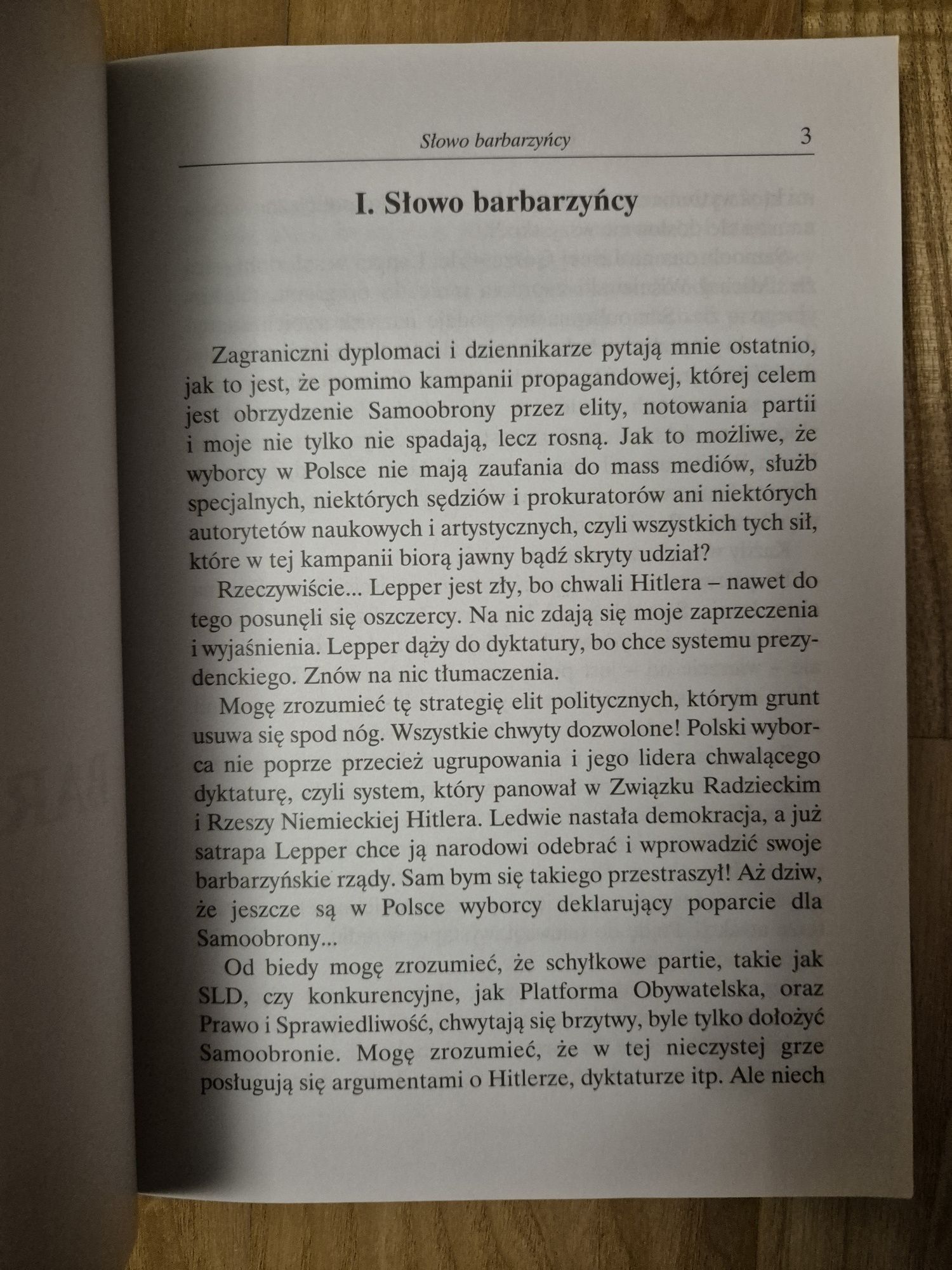 Czasopismo barbarzyńców Andrzej Lepper BDB