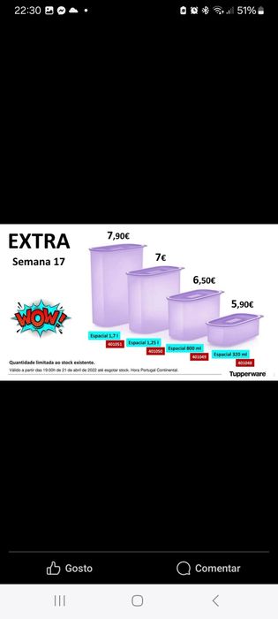 Stock off Tupperware