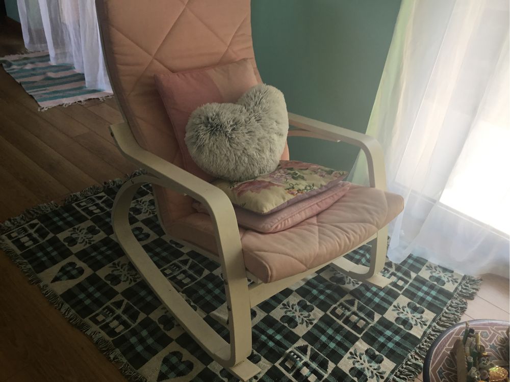 Cadeirão de baloiço  IKEA branco