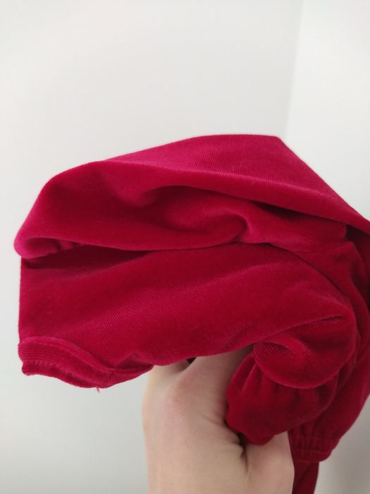 Welurowa świąteczna sukienka Baby World 86 dla dziewczynki czerwona