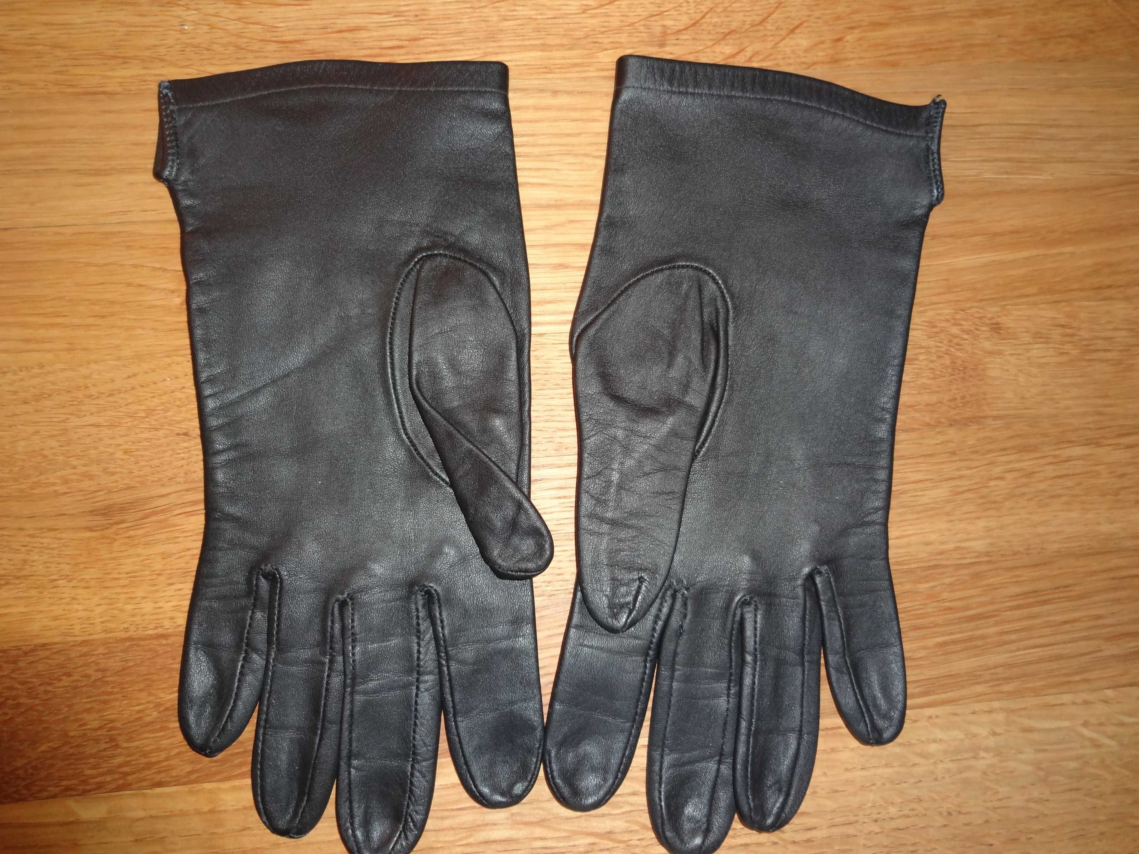 Rękawice czarne do munduru galowego (MON) rozmiar 22 "skórkowe"