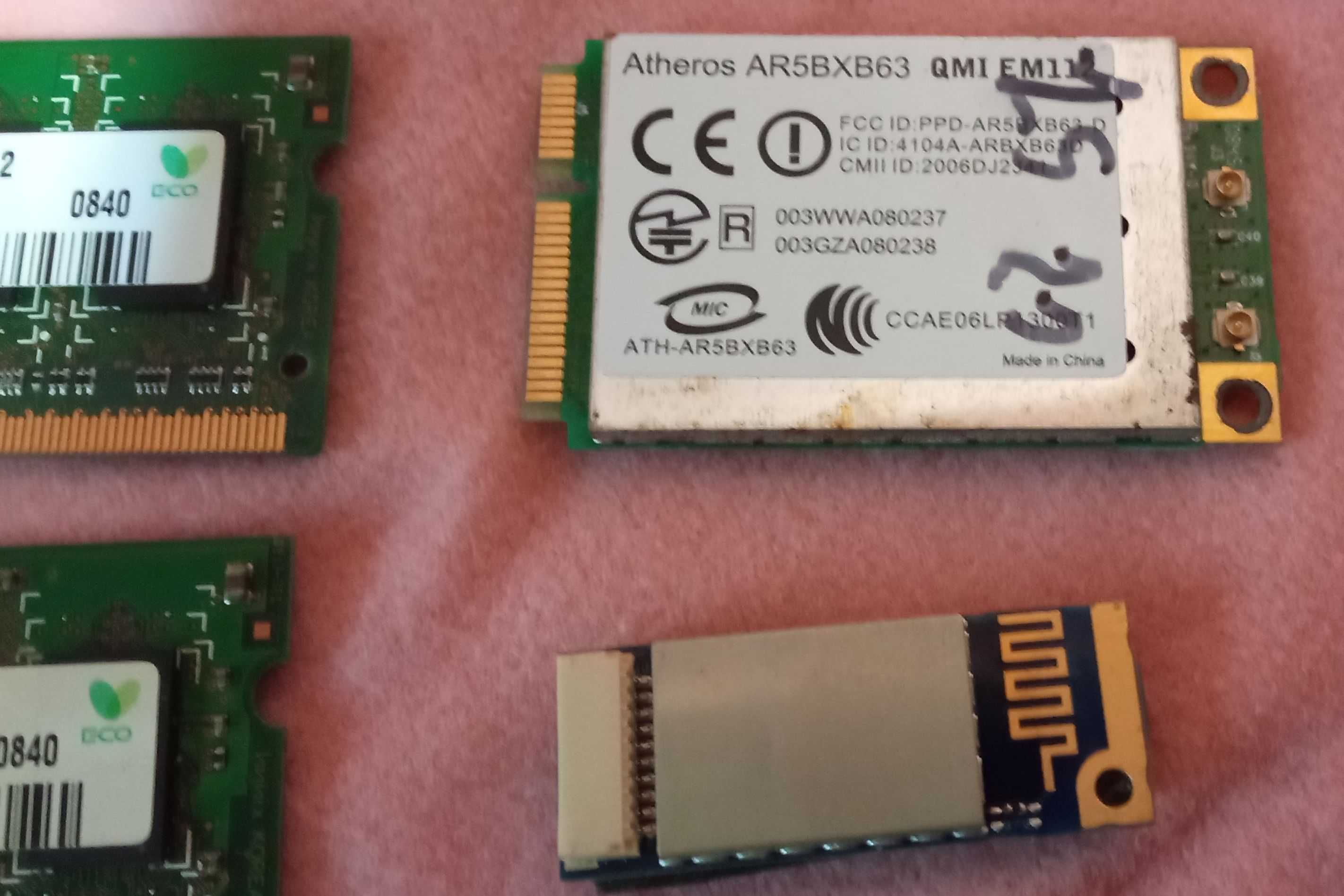 Pamięć Ram, karta sieciowa, przejściówka dysku HDD, SSD do laptopa