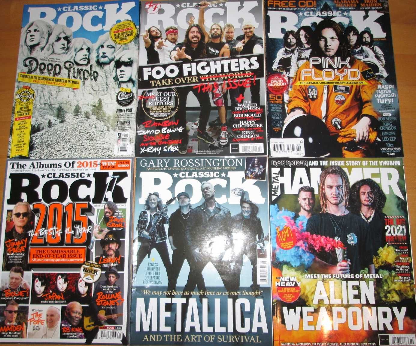 9 zagranicznych czasopism Classic Rock Metal Hammer Revolver