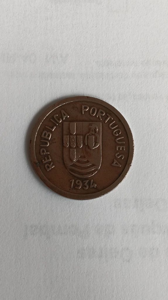 Moeda de 1 tanga 1934 Índia em cobre