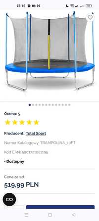 Trampolina ogrodowa total Sport sxft10