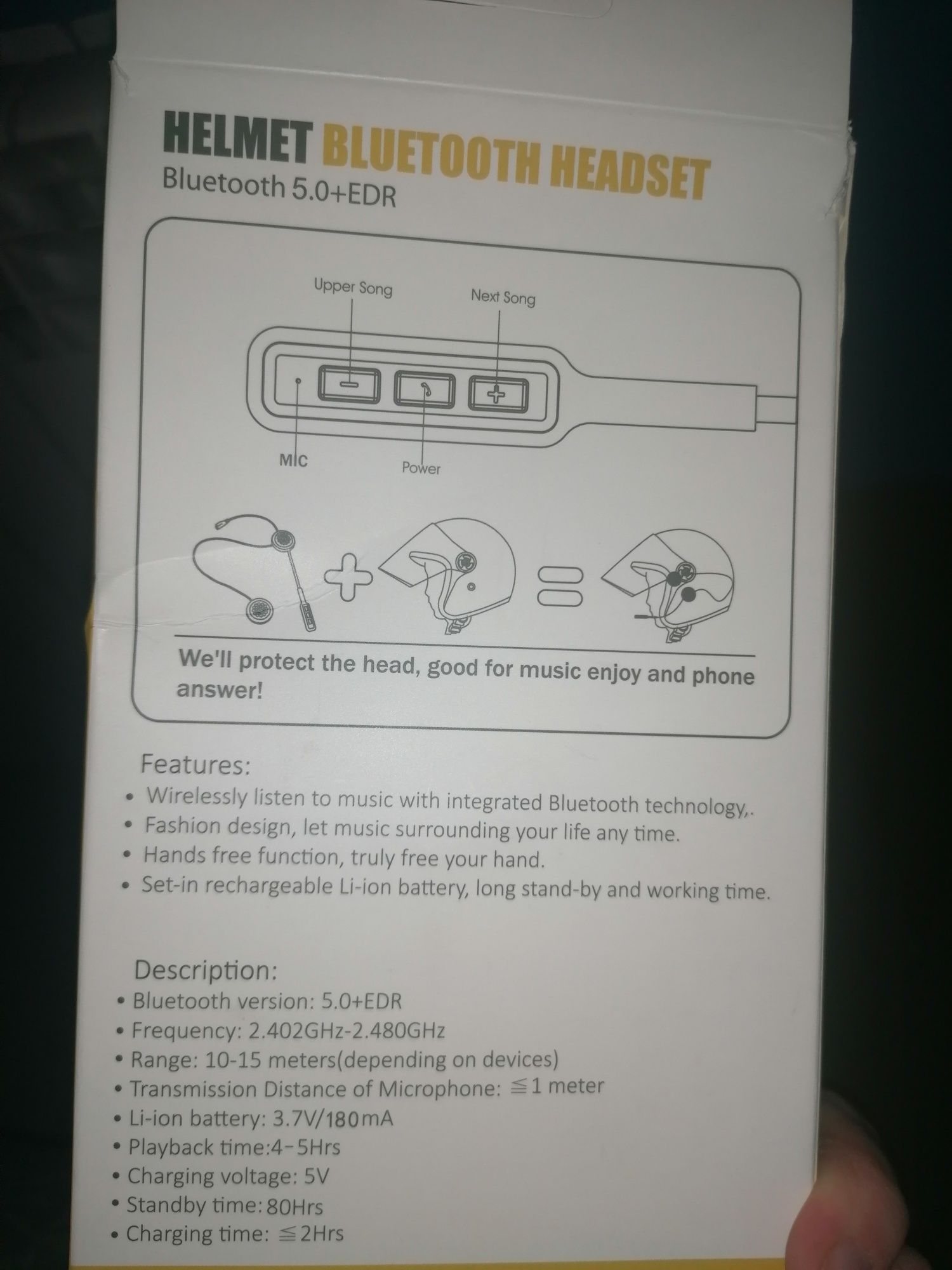 Nowy Zestaw słuchawki słuchawka bluetooth na motor