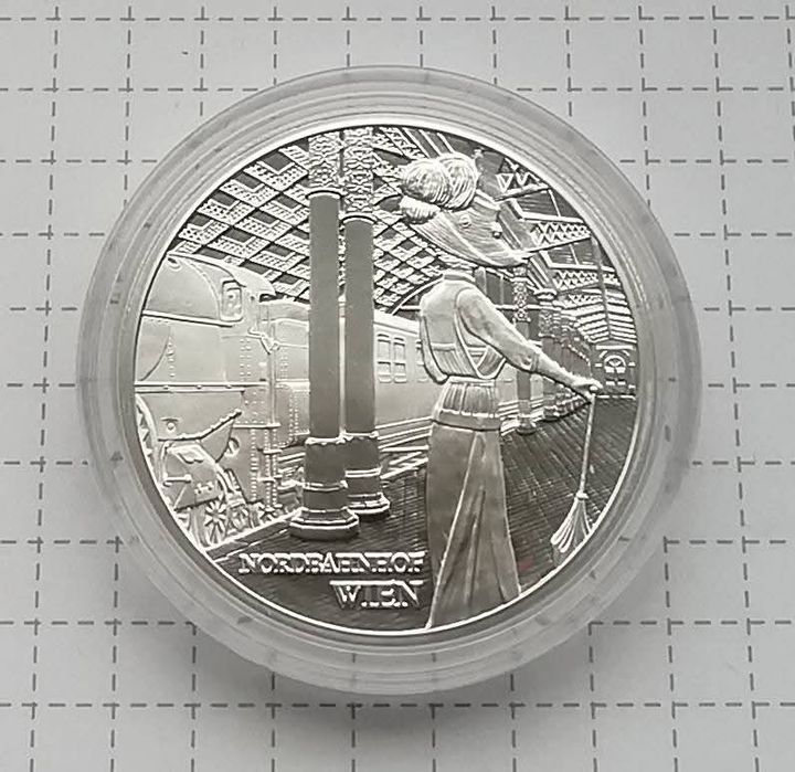 Австрія 20 євро 2008 р. СРІБЛО. ПРУФ. Віденський північний вокзал