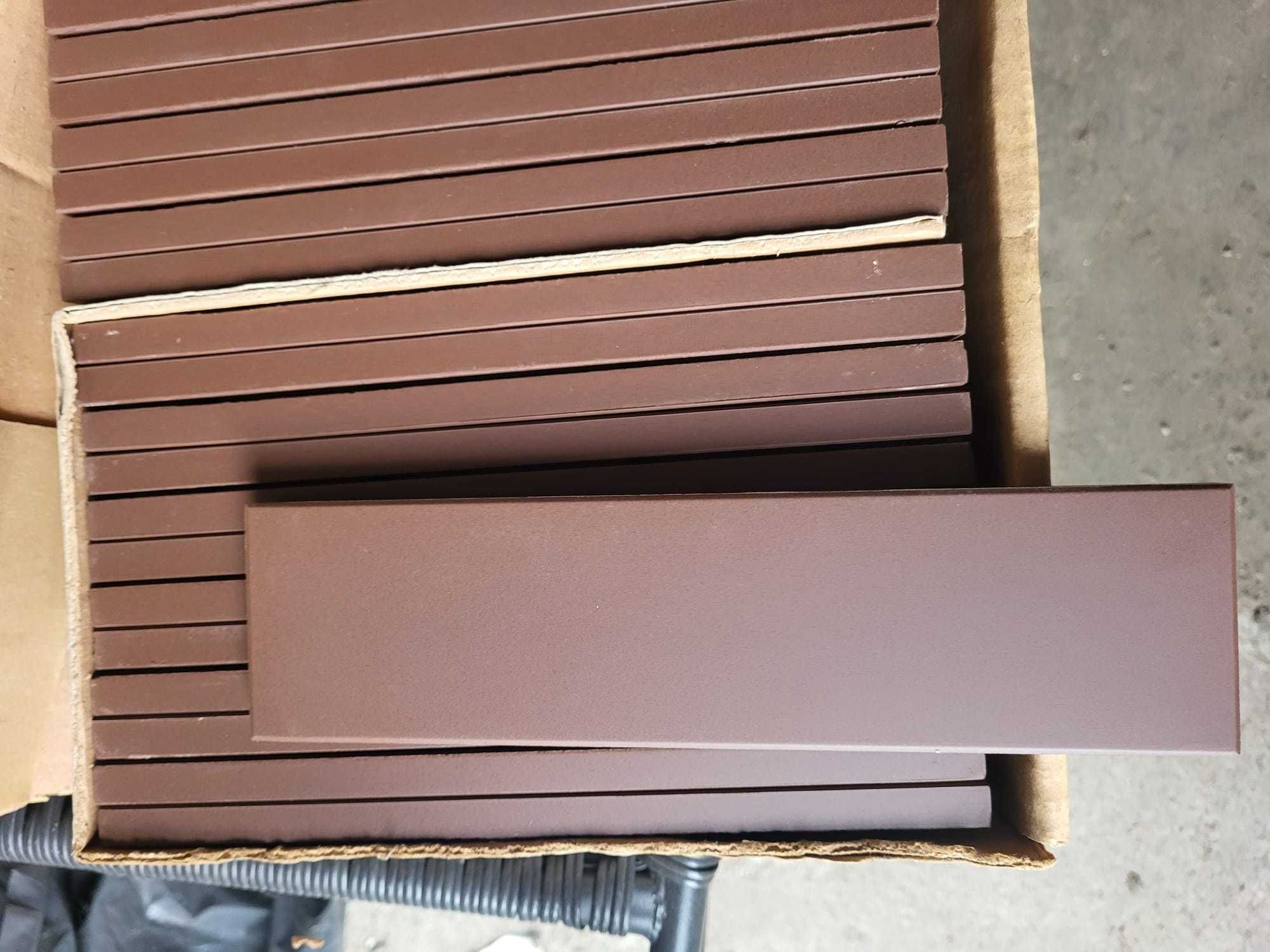 płytki elewacyjne 24,5x6,5x1 brązowe 7800szt 0,9zł/szt
