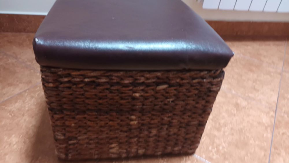 Puf trawa morska i eko skóra