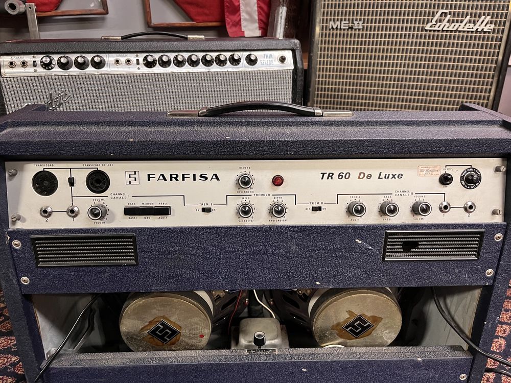 Vintage Combo Farfisa TR 60 De Luxe Amp 1960s - 70s organ guitar amp