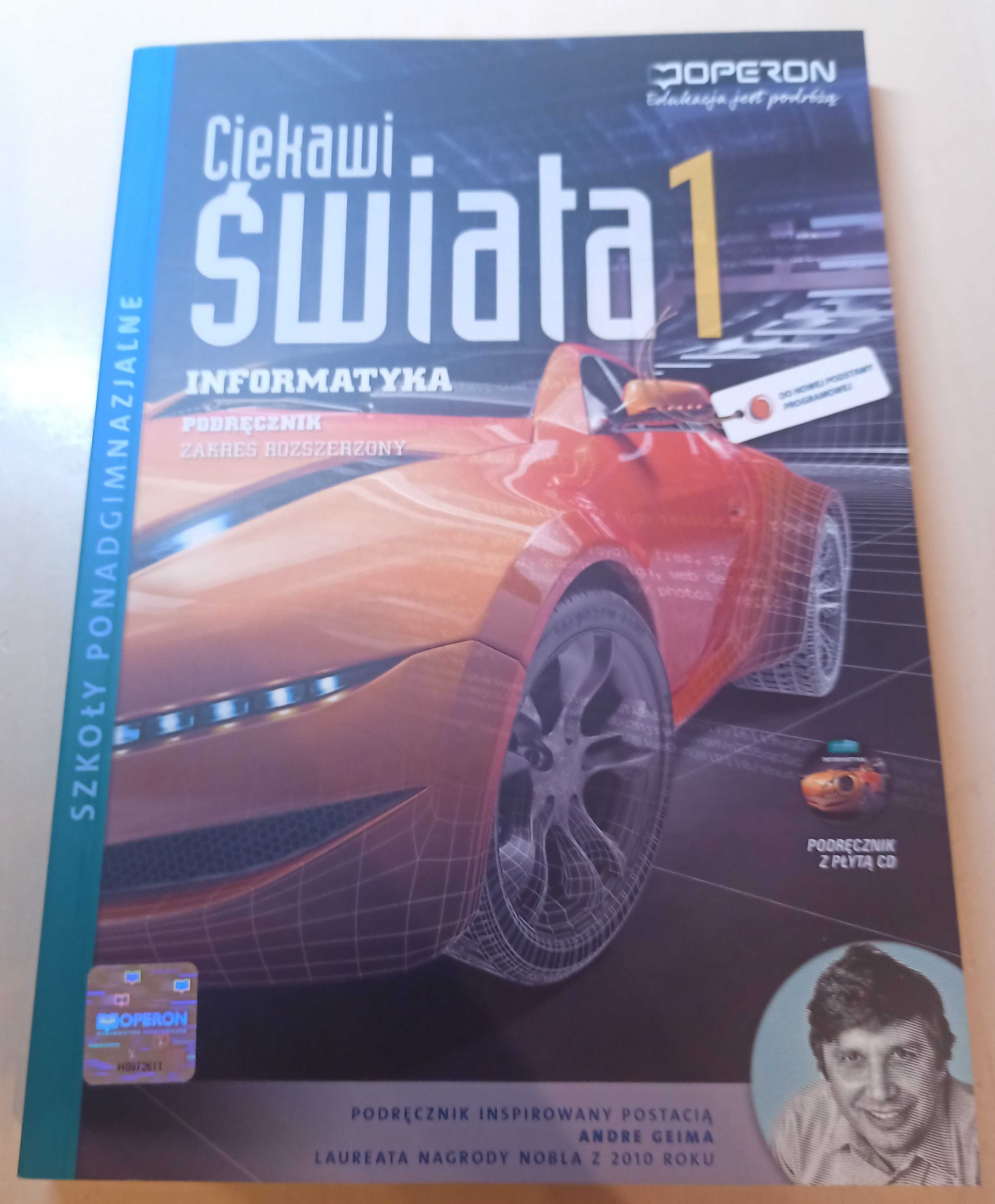 Ciekawi świata 1 Informatyka Podręczni rozszerzony + CD