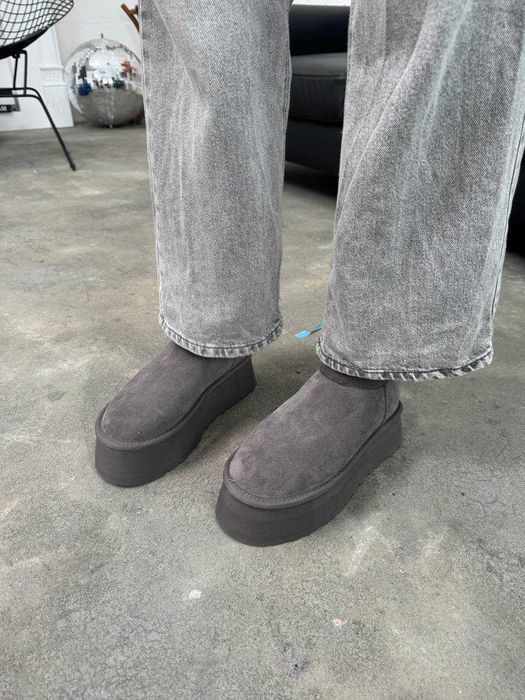 Женские Угги Ugg dipper platform grey / Угги зимние LUX 37 38 39