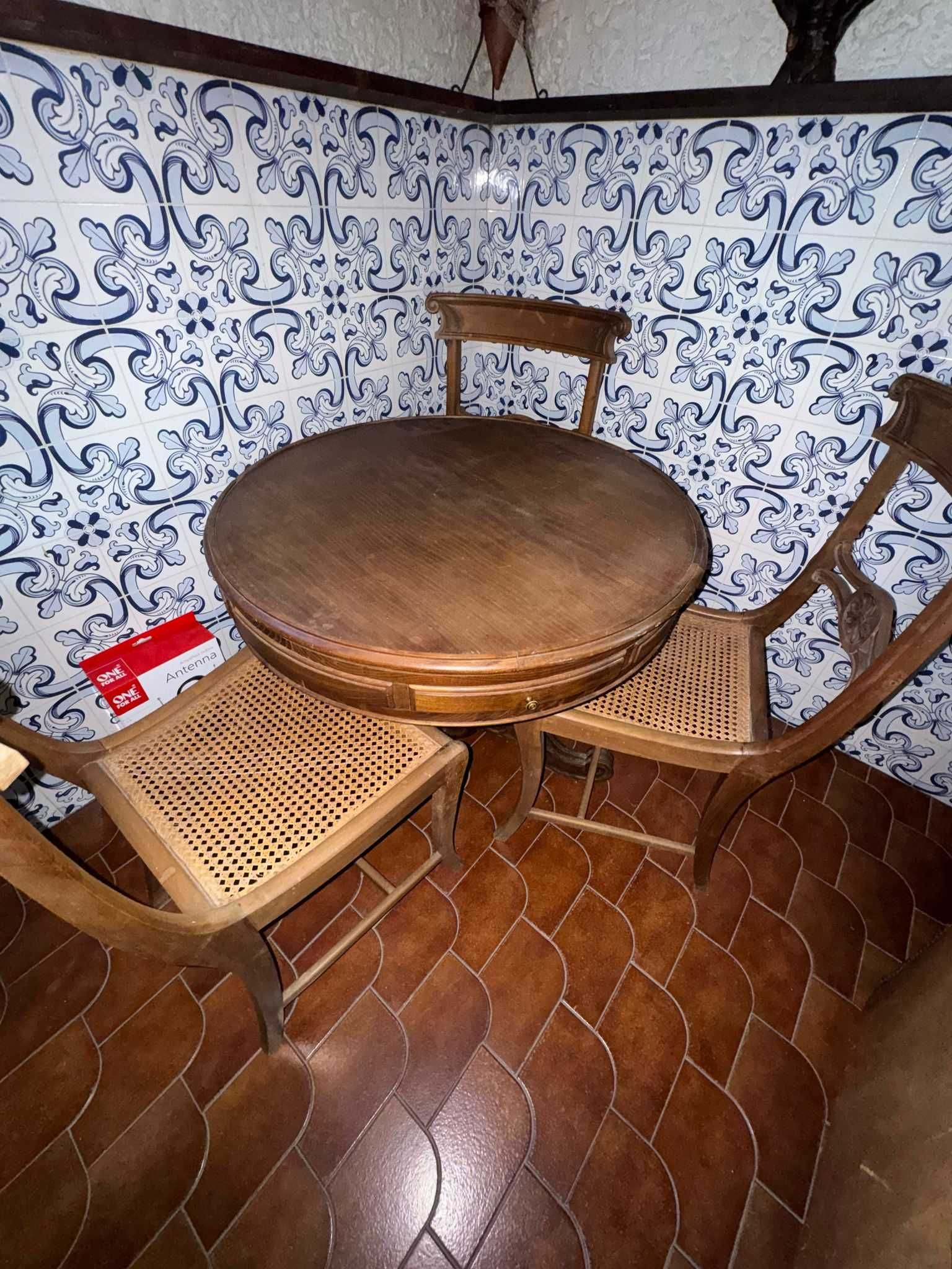 Mesa de jogos em madeira Vintage