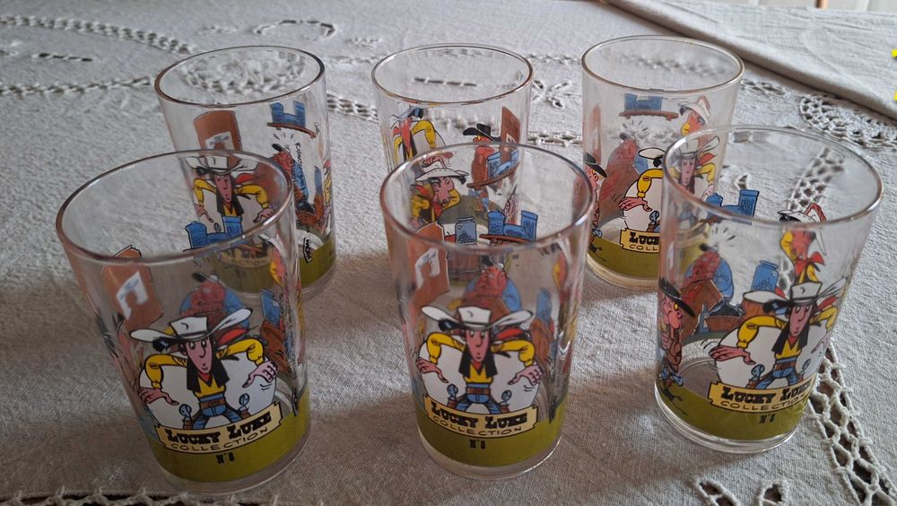 Copos de vidro Lucky Luke - coleção
