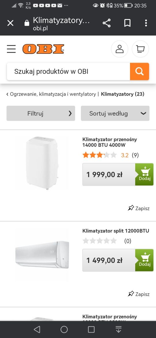 Klimatyzator przenośny.