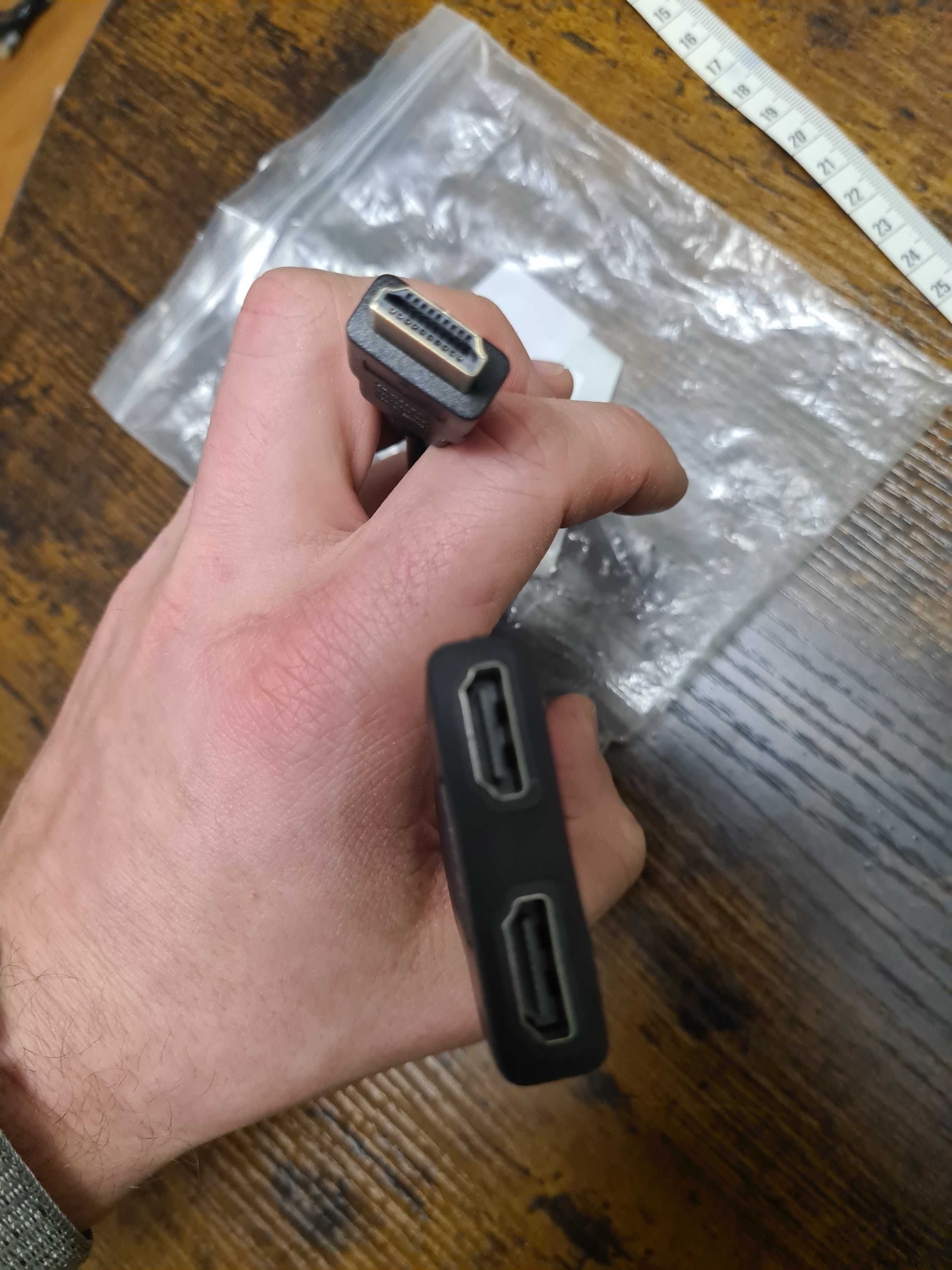 Adapter HDMI - HDMI 2 porty M/F