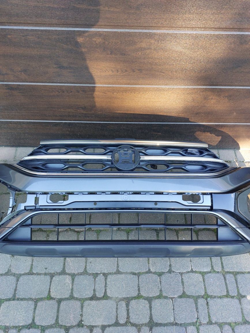Zderzak VW T-ROC R-line lift przód oryginał z grilem i ledy
