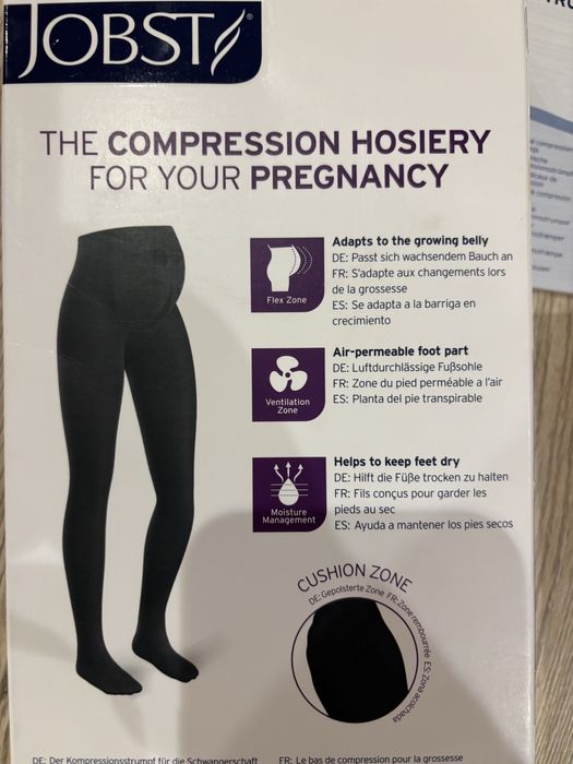 Rajstopy ciążowe ccl2 kompresyjne przeciwżylakowe Jobst L/XL czarne