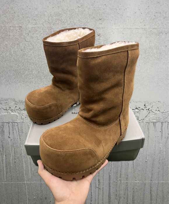 Balencaga Alaska Fur Boots Mid Аляска Баленсига Мид Бутс Ботинки