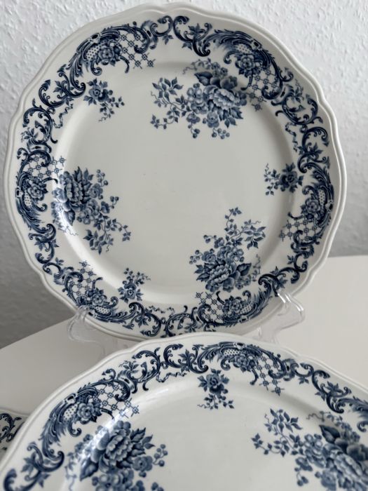 4 talerze obiadowe Płytkie Villeroy Boch Valeria niebieski