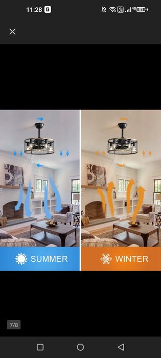 Lampa sufitowa, wiatrak, retro lampa
