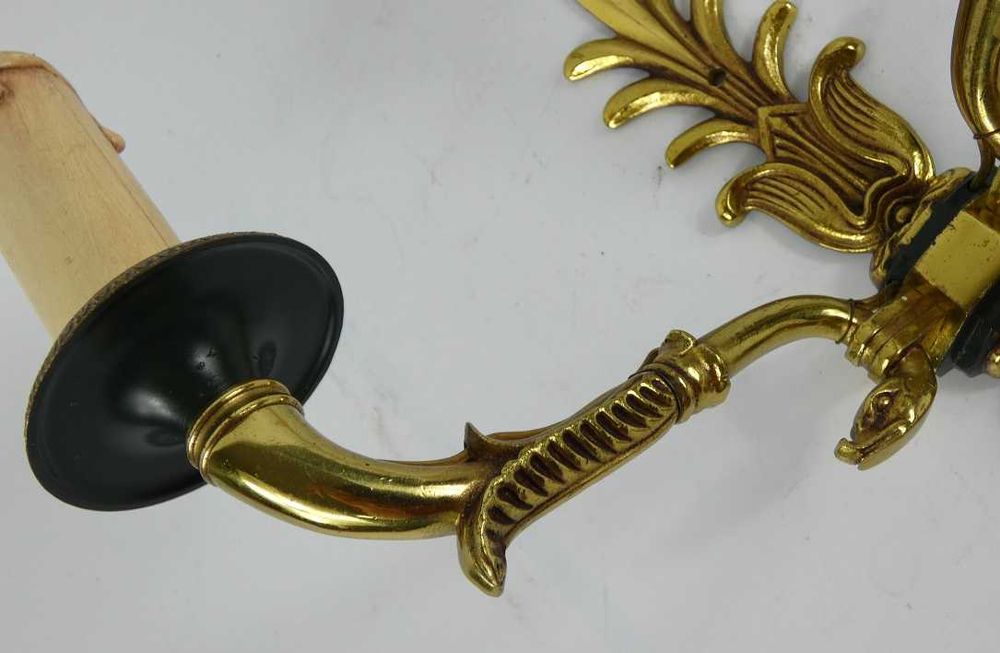 Kinkiet 1 szt. mosiądz obraz lustro EMPIRE