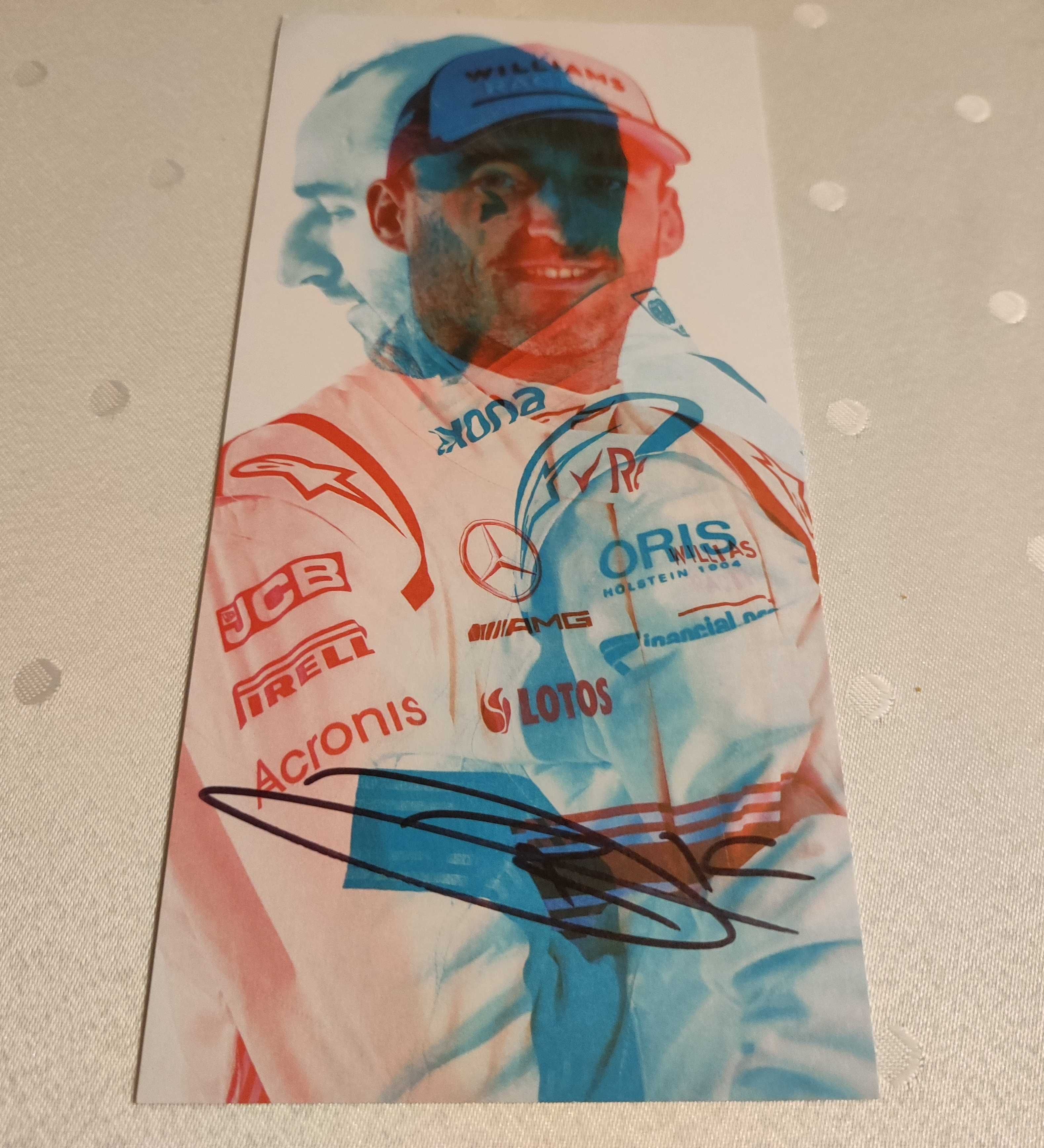 Karta Robert Kubica Autograf Podpis Williams Racing F1 Oryginalna