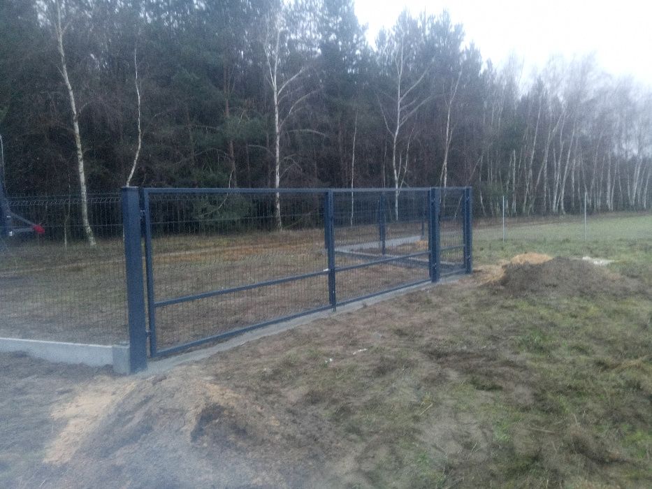 Brama dwuskrzydłowa szerokosć 400cm wysokość 150cm 2 słupki 80x80mmh2m