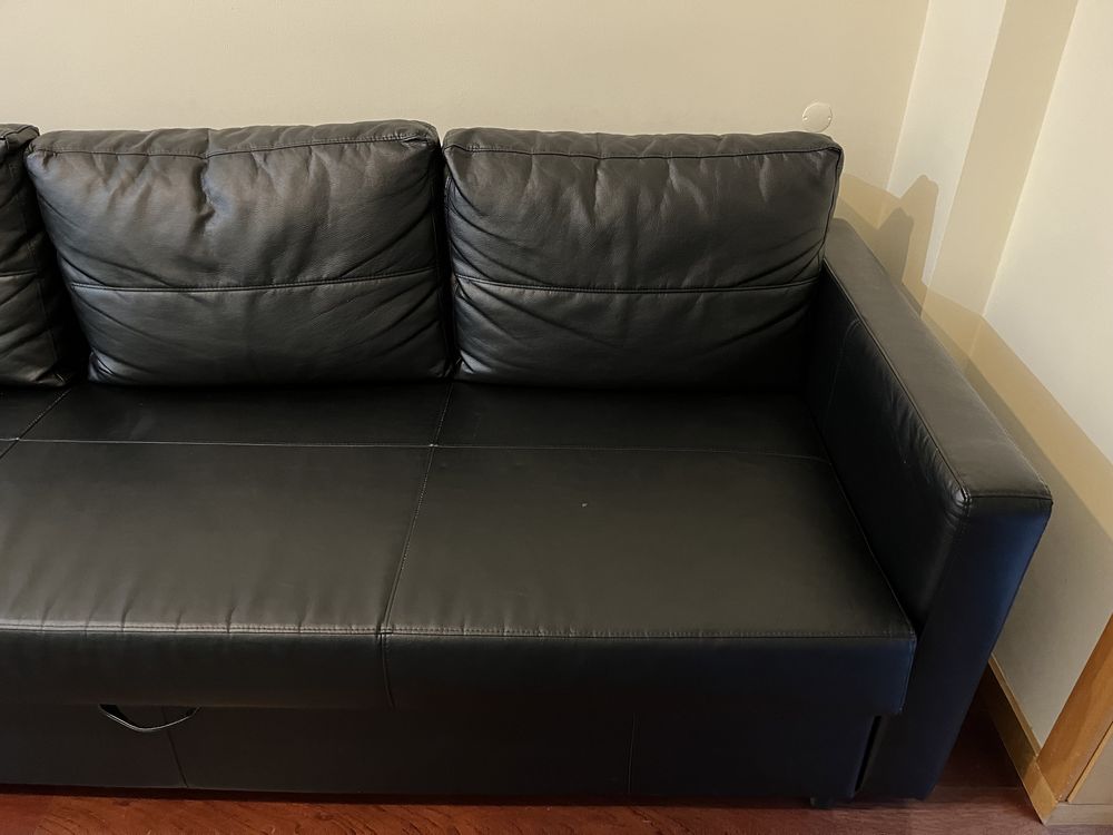 Sofa-cama 3 lugares com baú IKEA