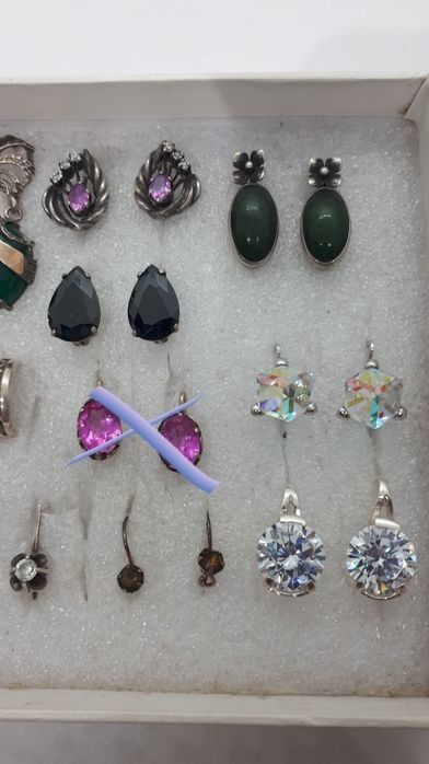 Серебряный серьги 875пр.,925пр.