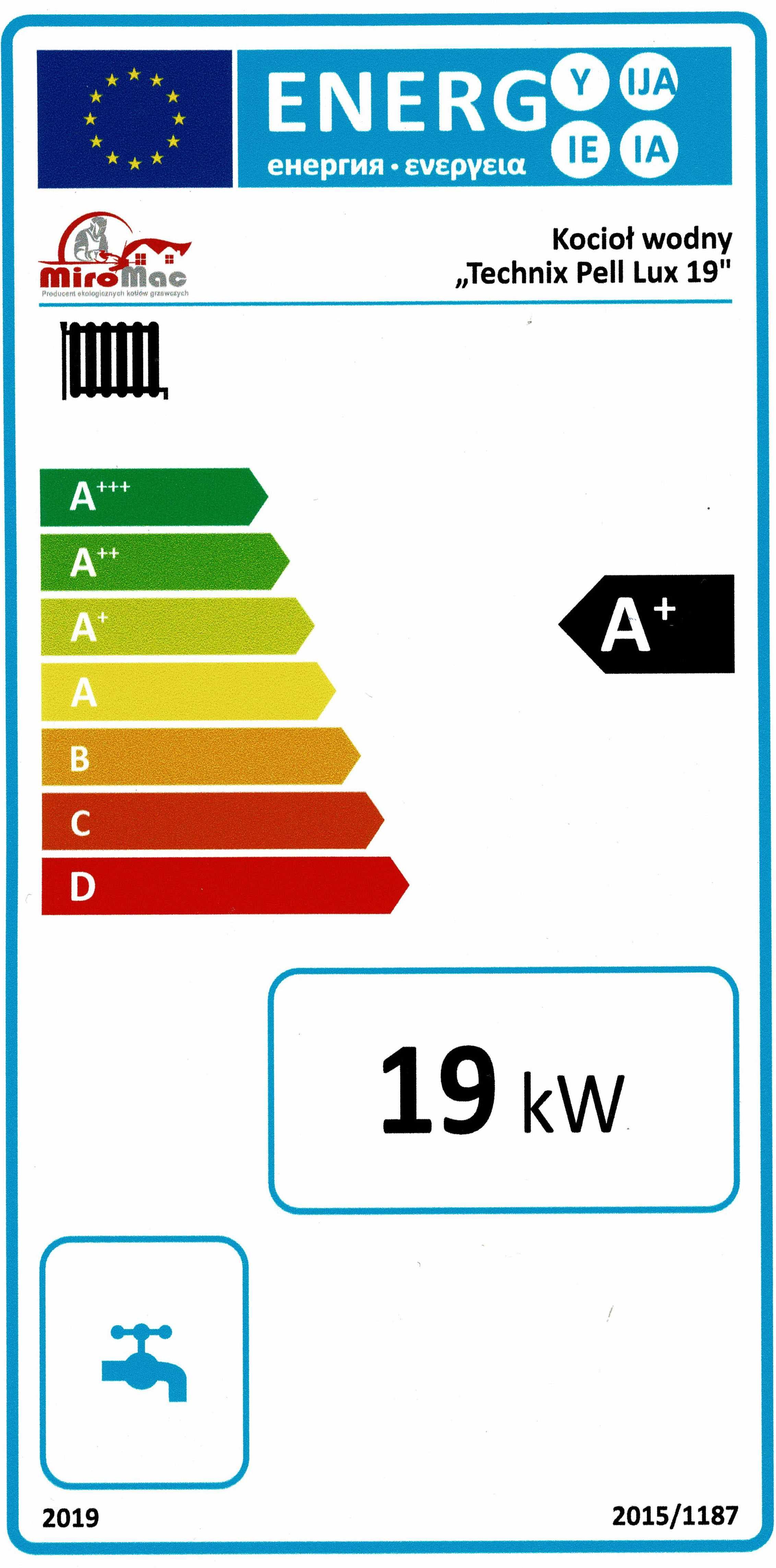 Kocioł  z Podajnikiem na Pellet Technix PELL LUX 19kw 5 klasa Dotacja