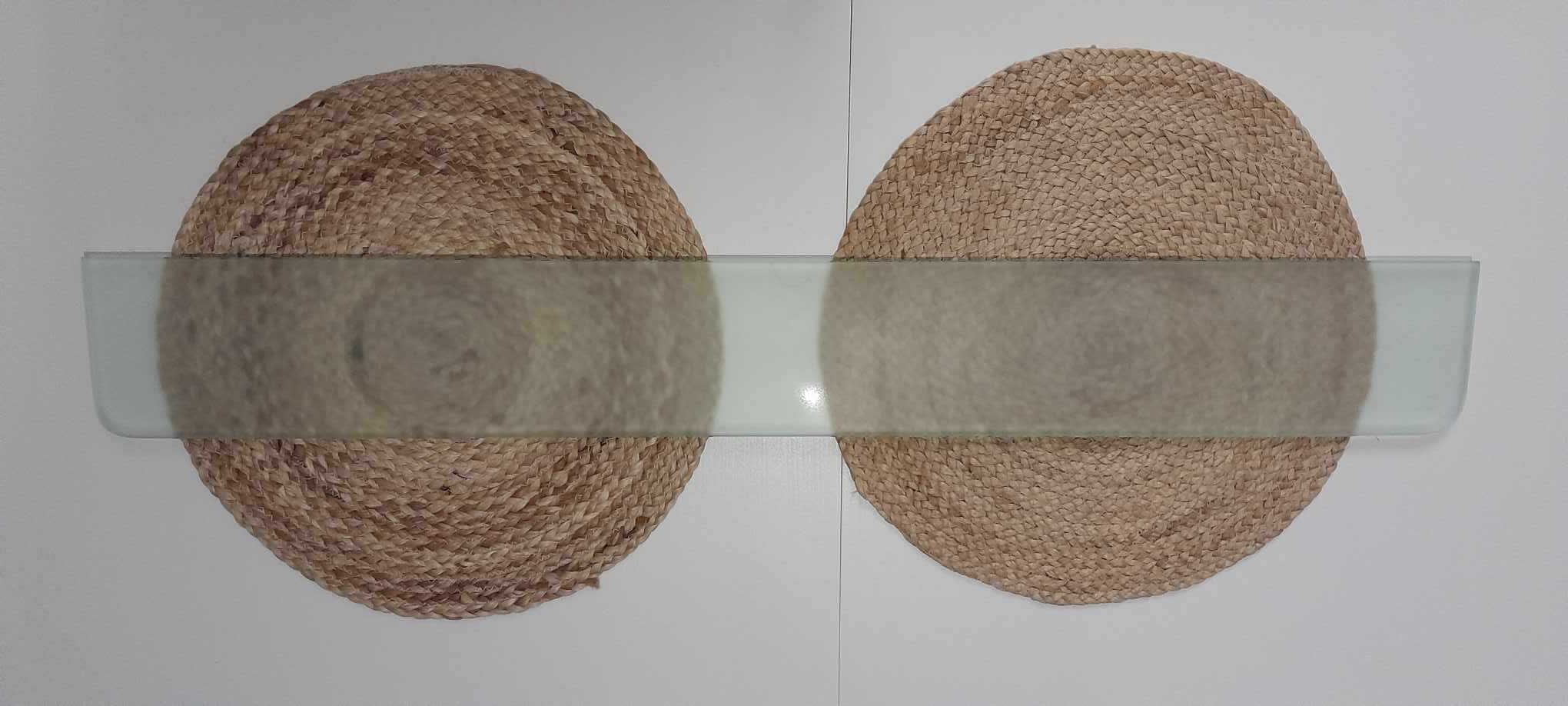 Скляна полиця у ванну кімнату 900мм×115мм×100мм