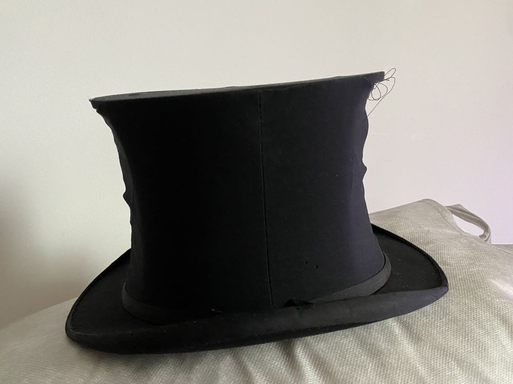 Kapelusz cylinder, Opera Hat, Top Hat , czarny , składany