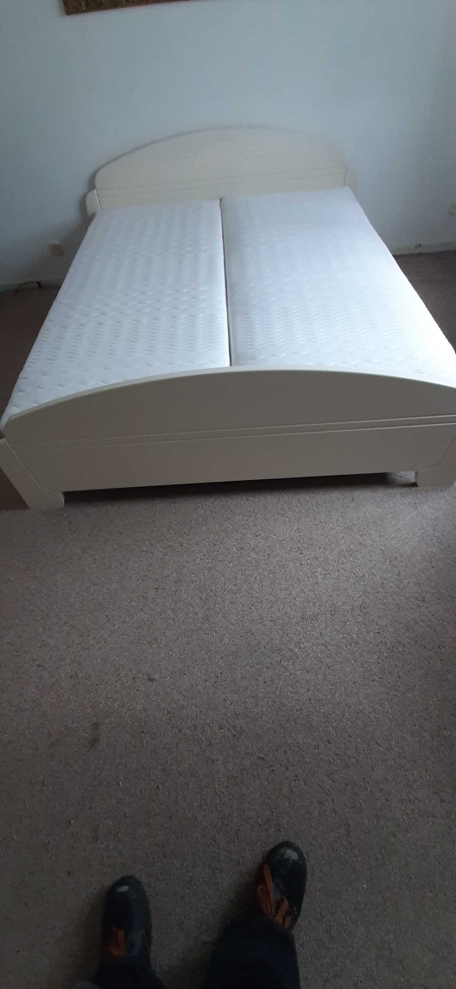 łóżko 160 x 200 cm klasyczne kremowa biel