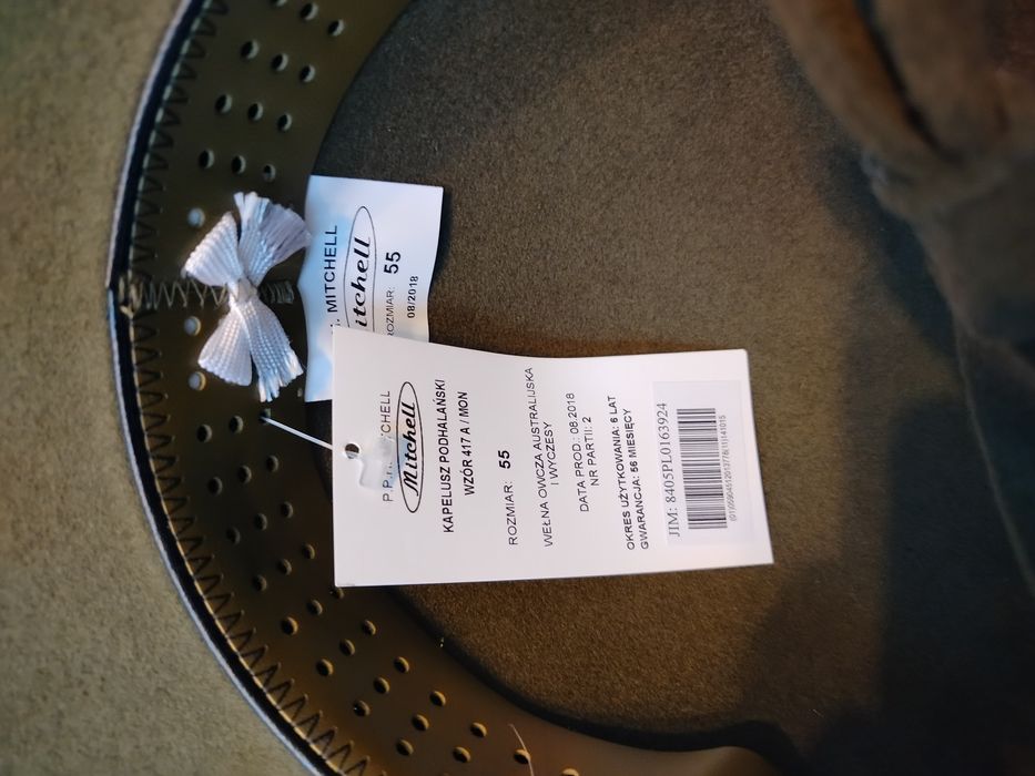 Kapelusz wojskowy podhalański, 417a/mon, nowy, rozmiar 55