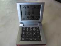Máquina calcular+relógio+fuso horário internacional 16cidades,LCD,Nova