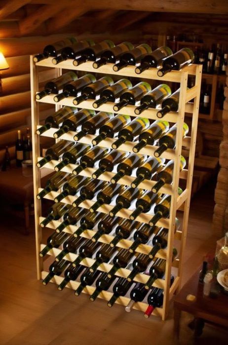 Regał na Wino, Półka do leżakowania wina, Stojak na Wino 56 butelek
