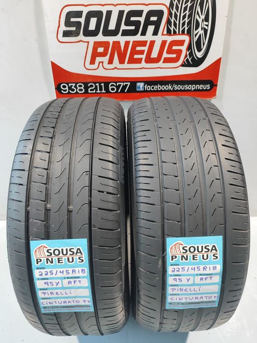 2 pneus semi novos 225-45R18 Pirelli RFT - Oferta dos Portes