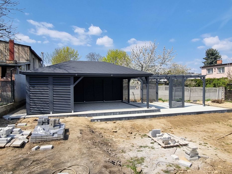 Altana ogrodowa 5 x 7 + pergola domek narzędziowy altanka PRODUCENT