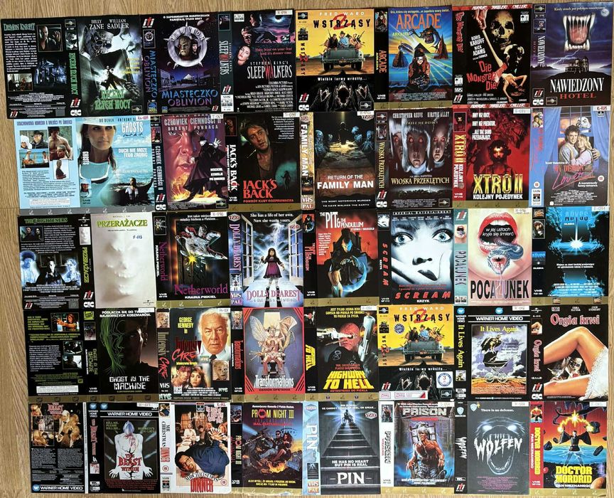 Oryginalne okładki do kaset VHS, bardzo dobry stan, DUŻE (6-10).