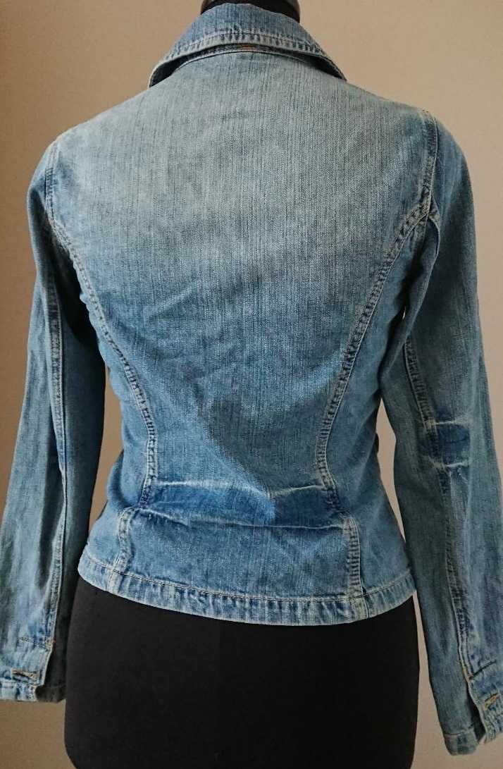 H&M jeansowa katana dżinsowa kurtka marynarka bawełna XS S