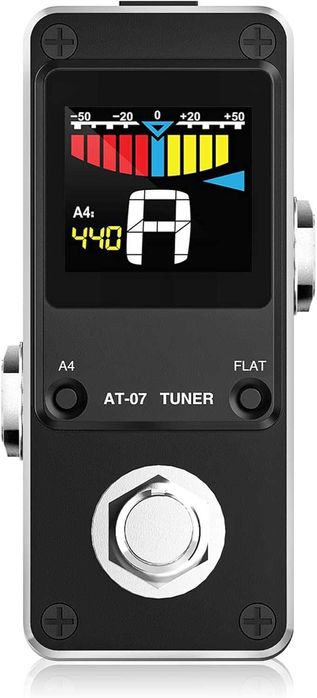 LEKATO Pedał tunera chromatycznego do gitary i basu, mini