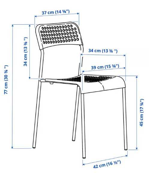 Ikea Cadeira, preto ADDE