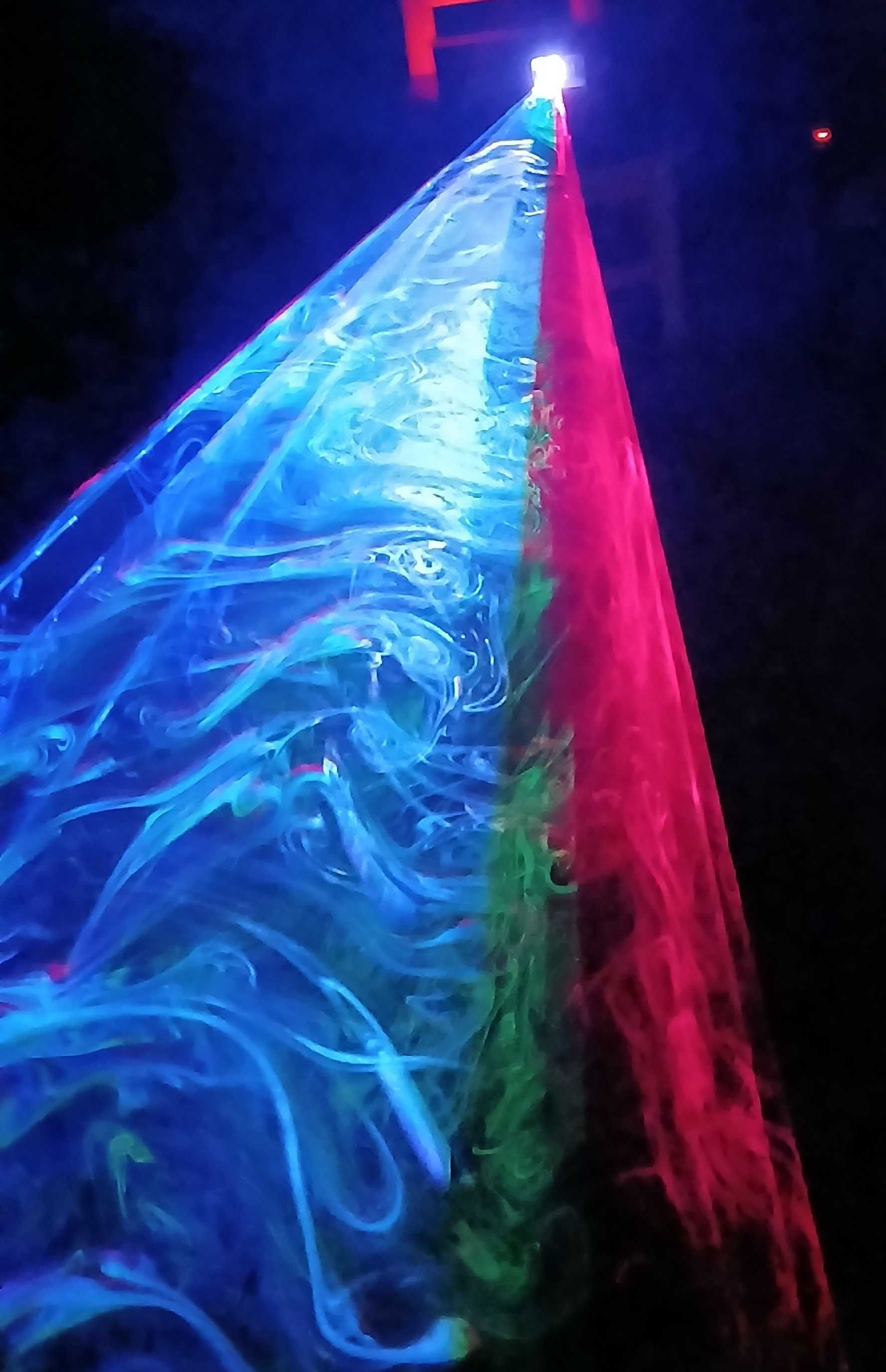 Laser RGB dyskotekowy na imprezę party DMX, mikrofon