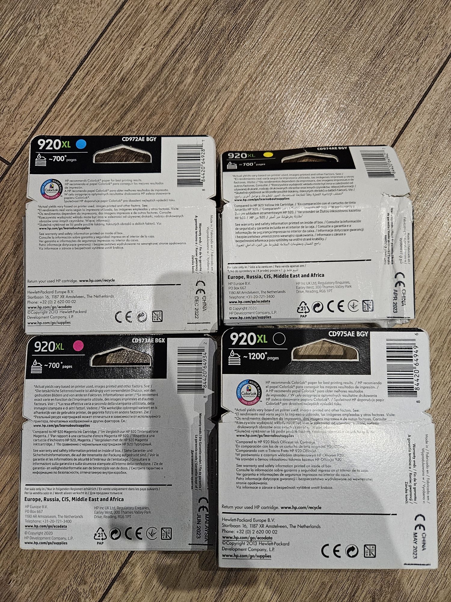 Tusz do drukarki HP 920XL czarny, magenta, błękitny, żółty