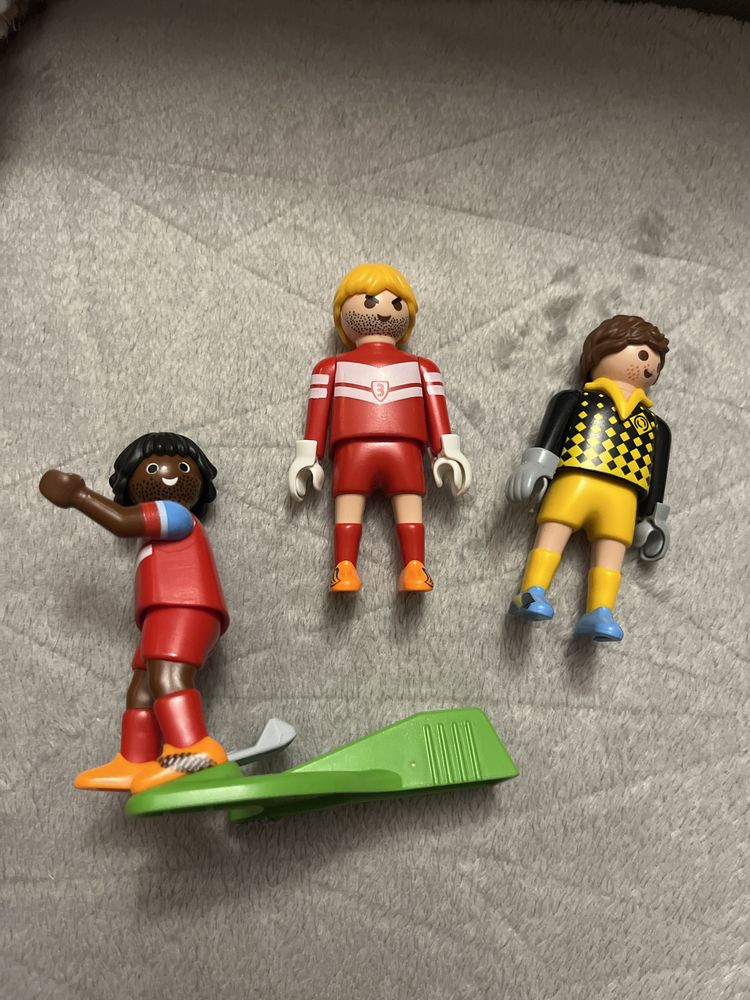 3 ludziki Playmobil piłkarze bramkarze