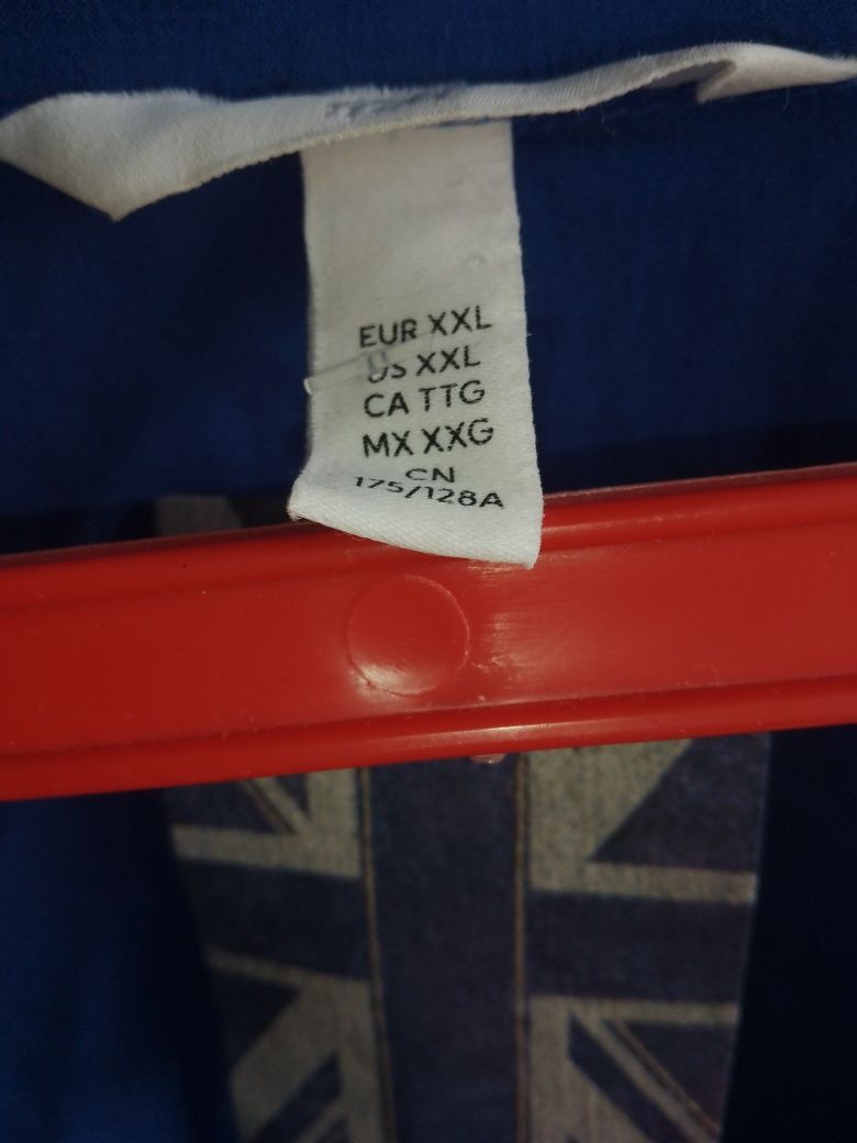 Sukienka długa XXL chabrowa