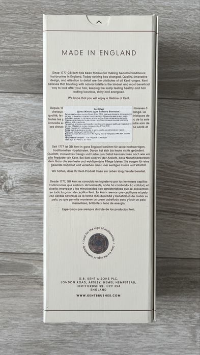 Щітка Kent з натуральною щетиною, розчіска расческа