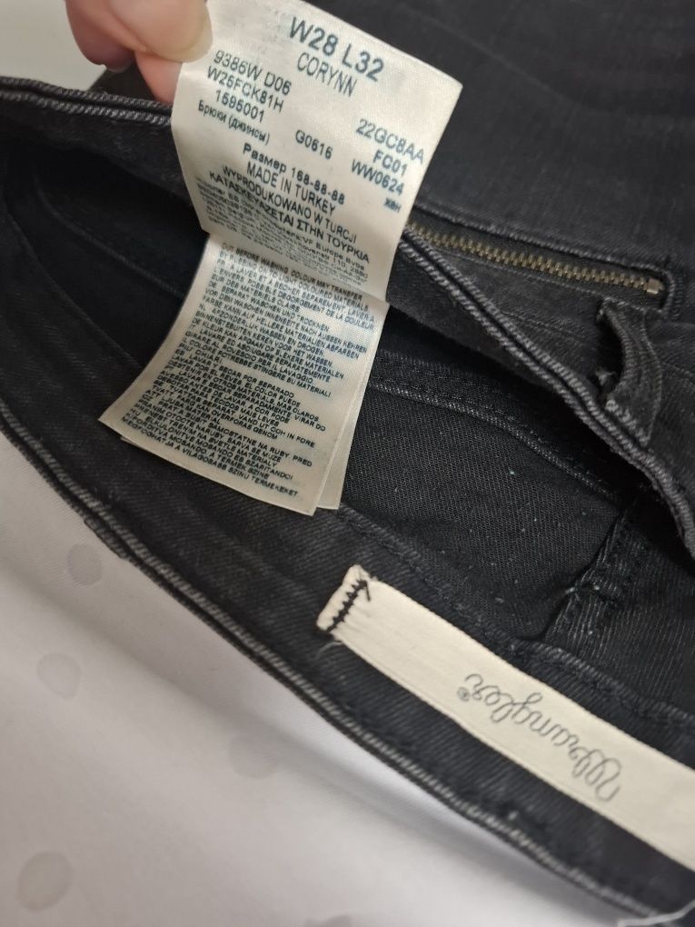 XS - S Wranger jeansy czarne fit 34 - 36 spodnie damskie
