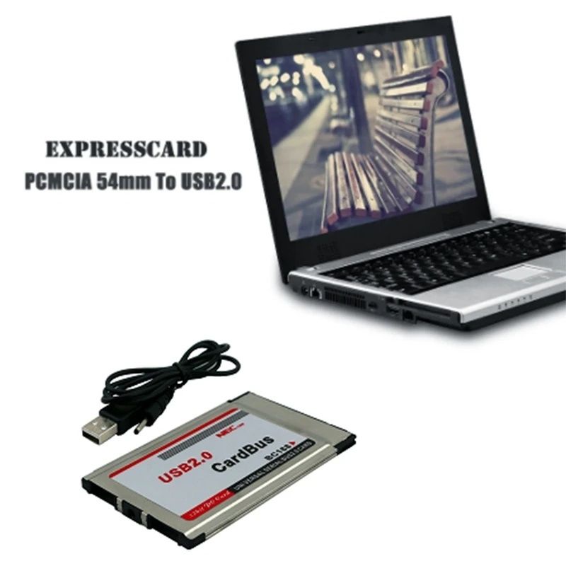 PCMCIA к USB 2.0 Cardbus двойной 2-портовый адаптер 480M